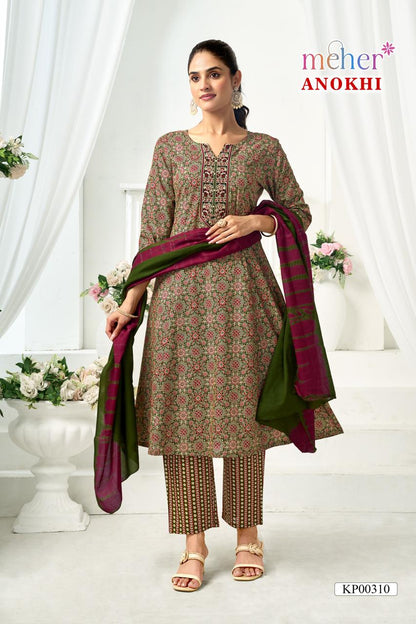 Anokhi Meher Cambric Readymade Anarkali Suits Wholesaler Gujarat