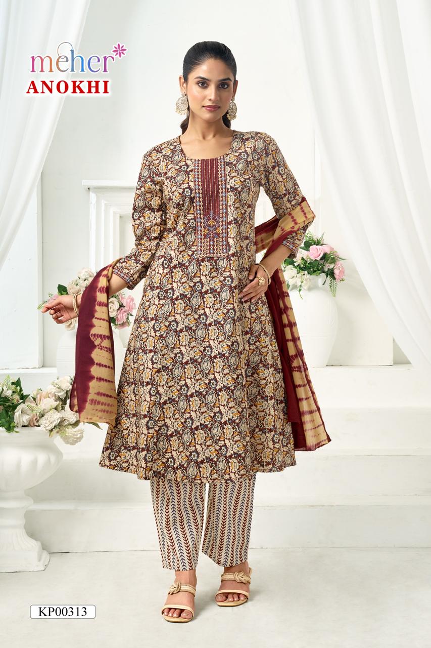 Anokhi Meher Cambric Readymade Anarkali Suits Wholesaler Gujarat