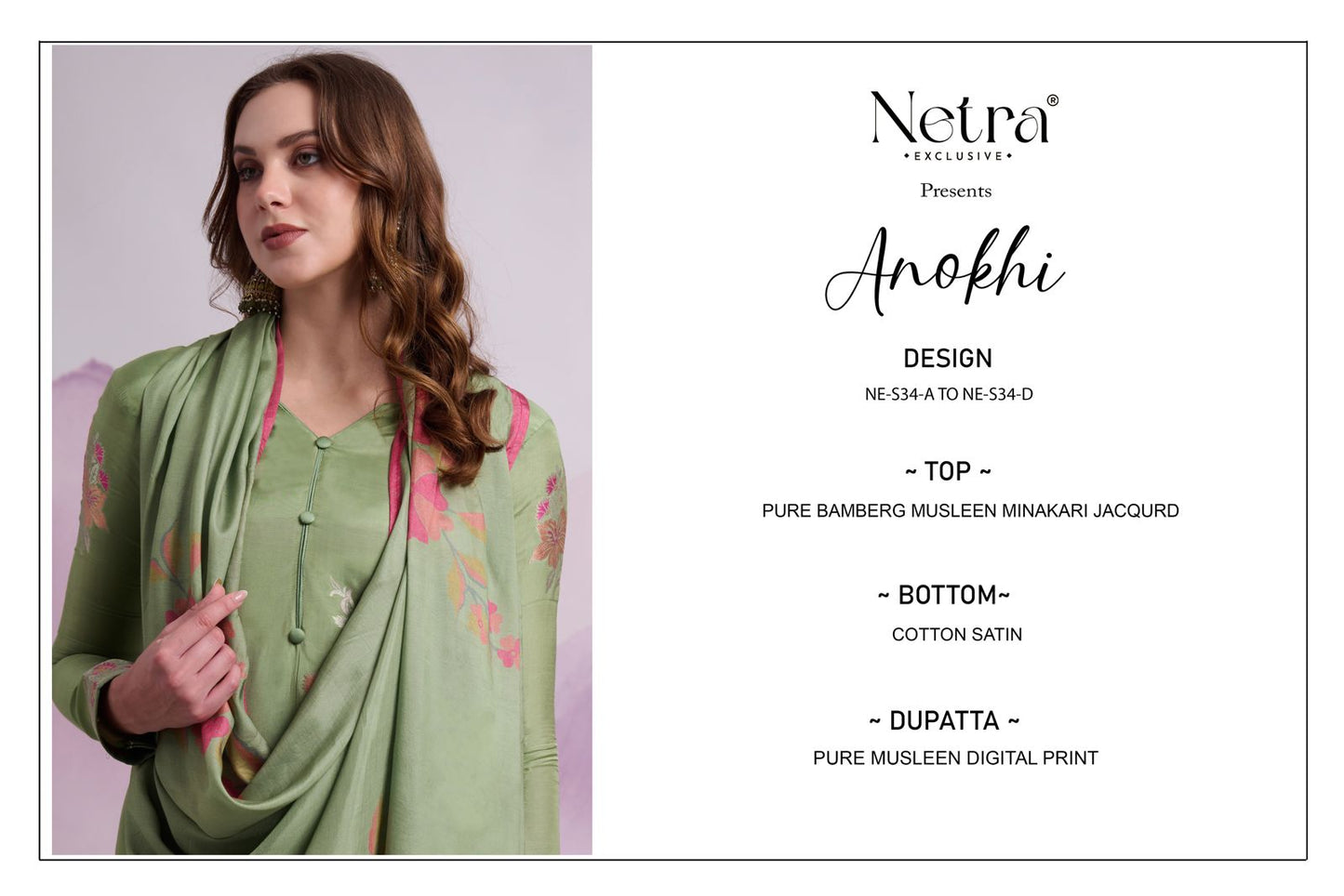 Anokhi Netra Bemberg Muslin Pant Style Suits Manufacturer India
