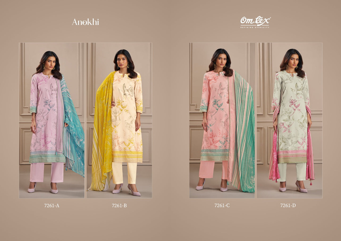 Anokhi Omtex Premium Cotton Plazzo Style Suits Wholesaler Gujarat
