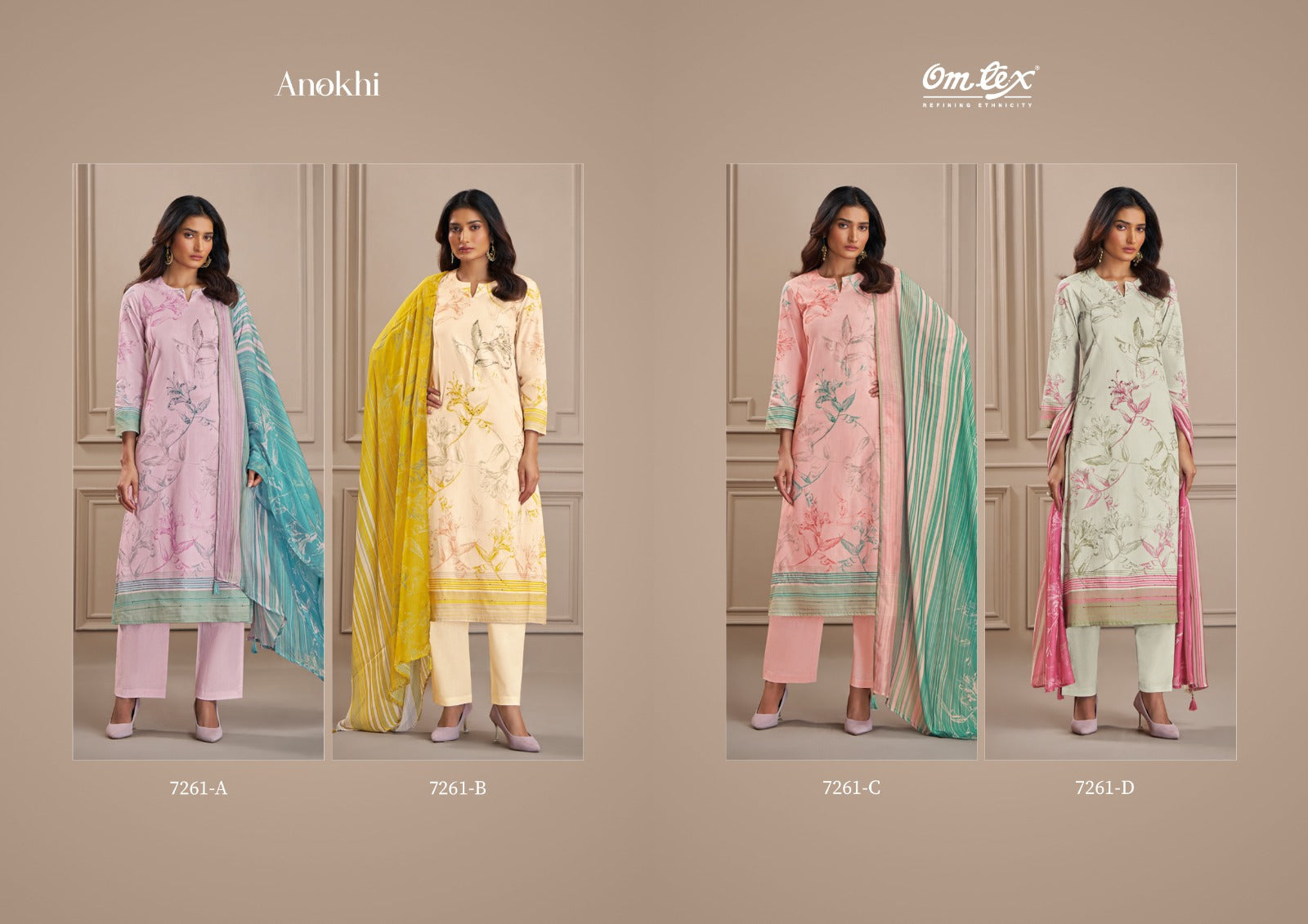 Anokhi Omtex Premium Cotton Plazzo Style Suits Wholesaler Gujarat