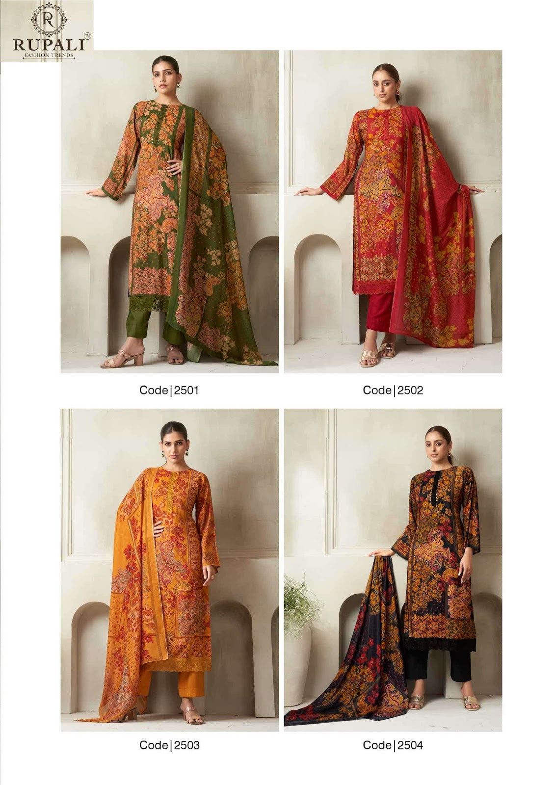 Anokhi Rupali Viscose Pant Style Suits Manufacturer Gujarat