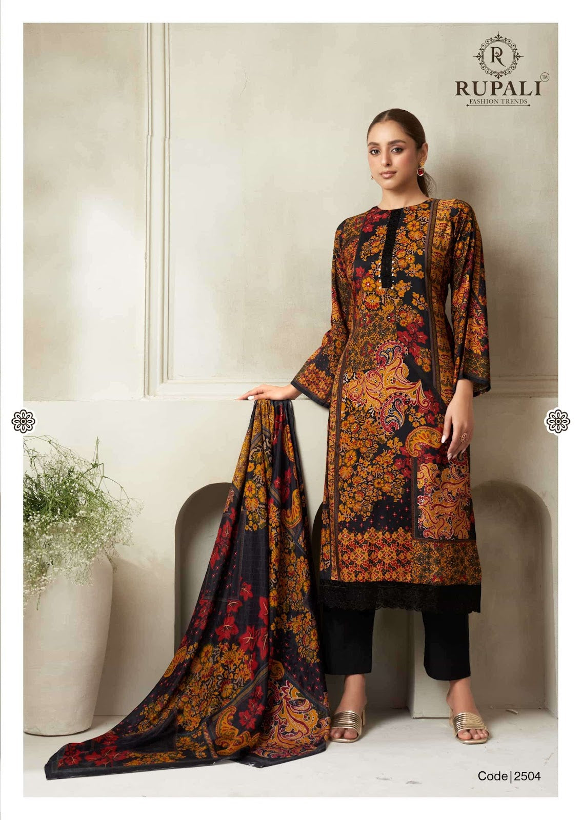 Anokhi Rupali Viscose Pant Style Suits Manufacturer Gujarat