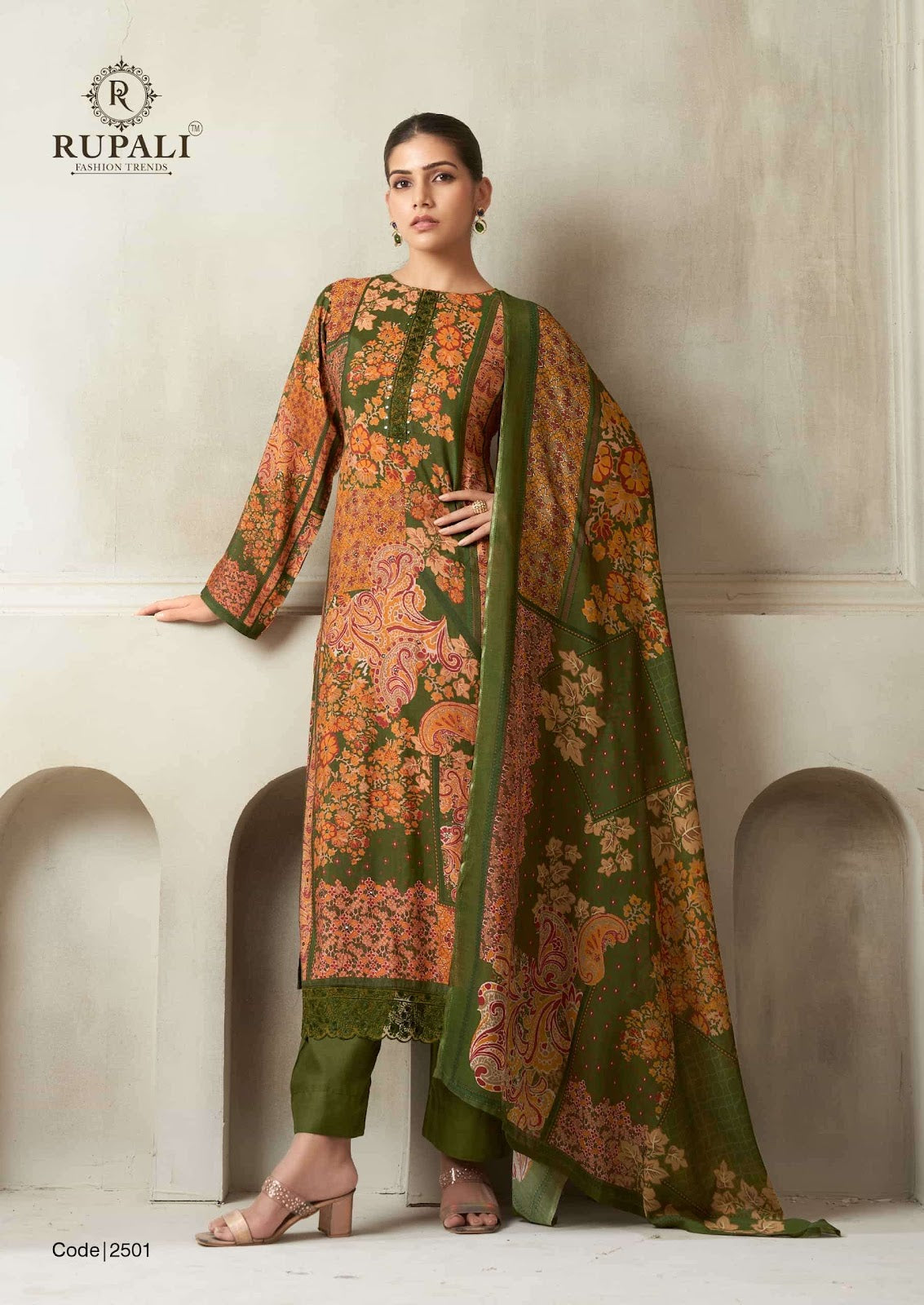 Anokhi Rupali Viscose Pant Style Suits Manufacturer Gujarat