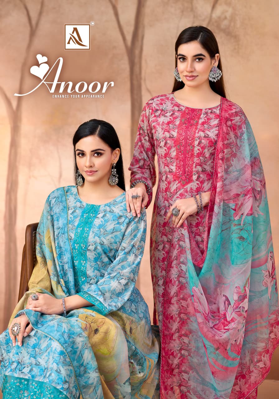 Anoor Alok Cambric Cotton Karachi Salwar Suits Wholesaler Gujarat