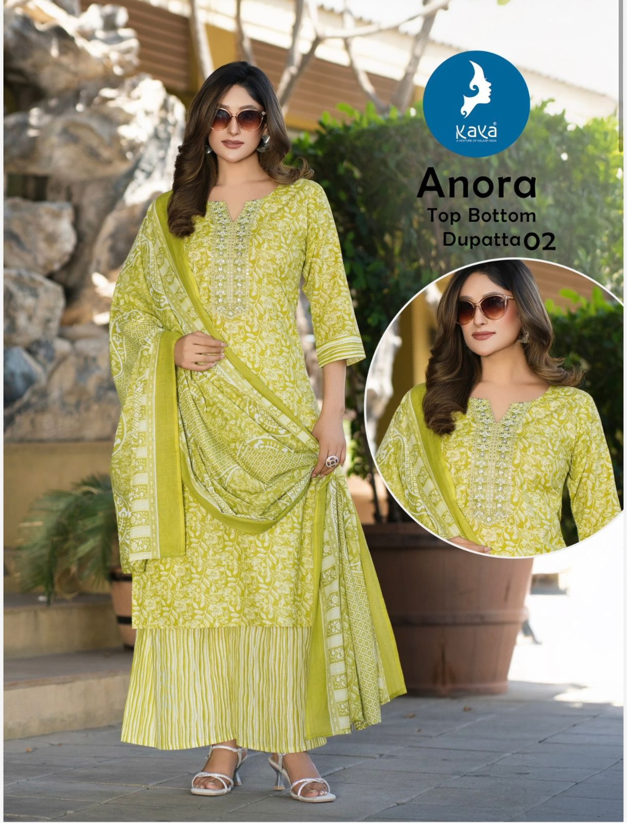 Anora Kaya Readymade Cotton Pant Suits Manufacturer India