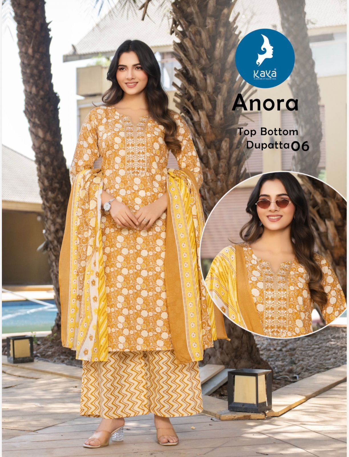 Anora Kaya Readymade Cotton Pant Suits Manufacturer India