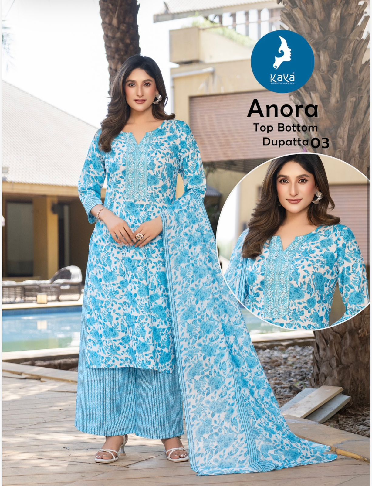 Anora Kaya Readymade Cotton Pant Suits Manufacturer India