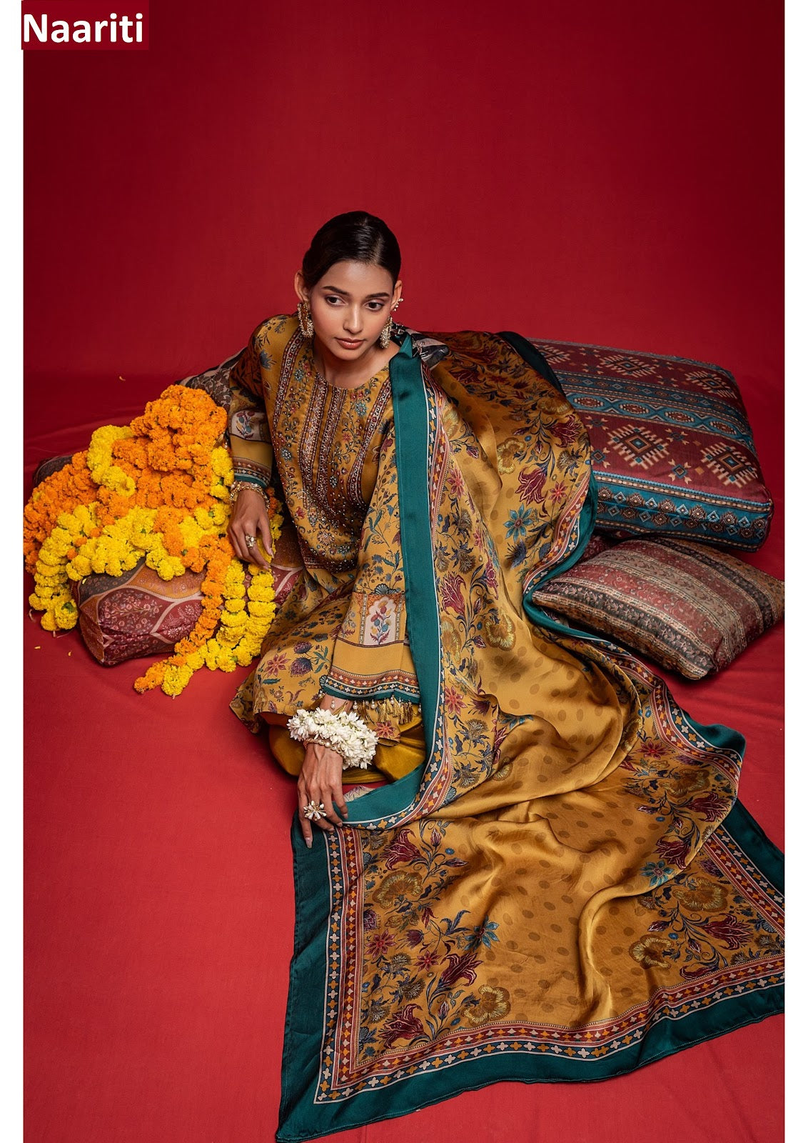 Anouk Naariti Organza Satin Pant Style Suits Wholesaler