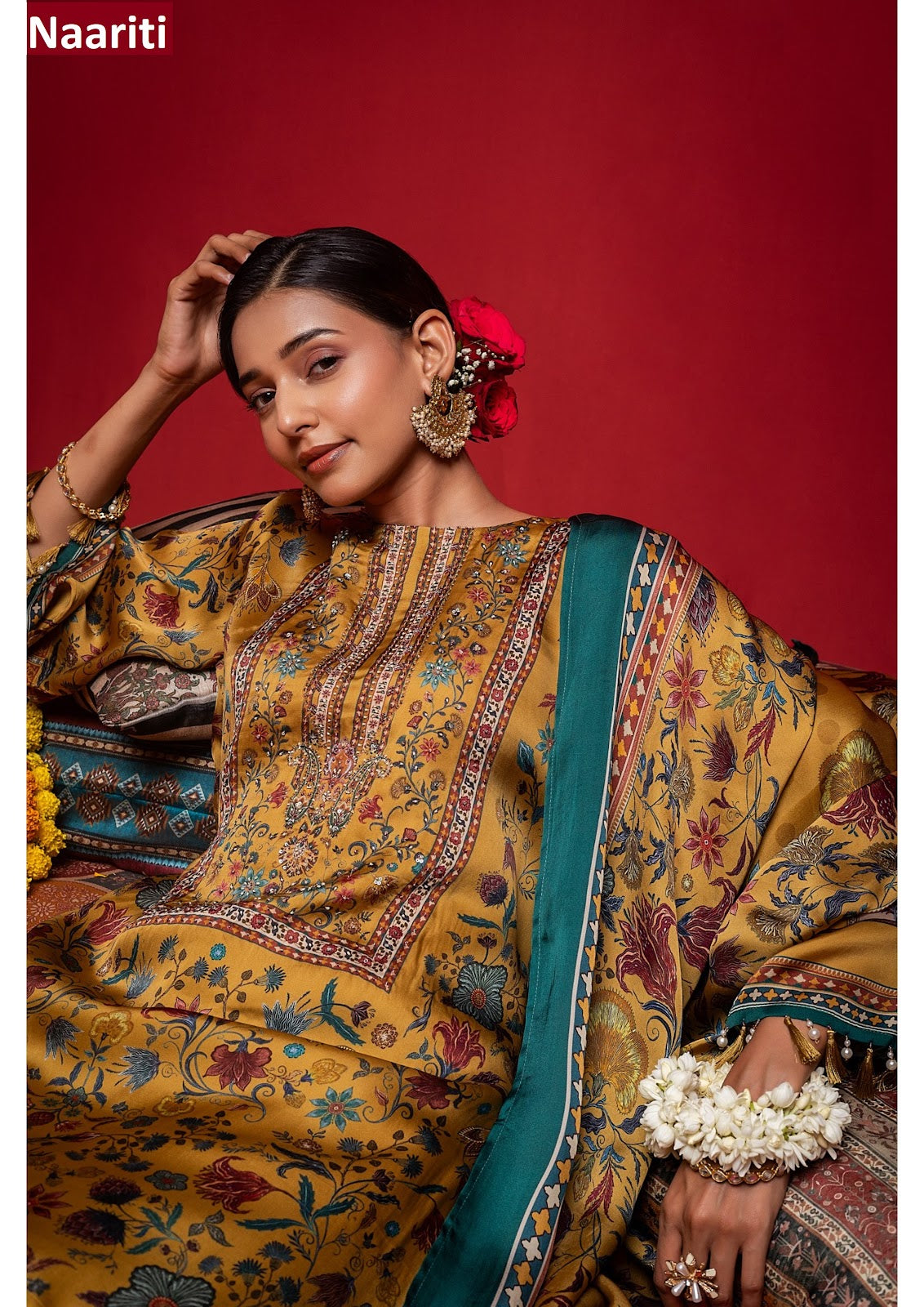 Anouk Naariti Organza Satin Pant Style Suits Wholesaler