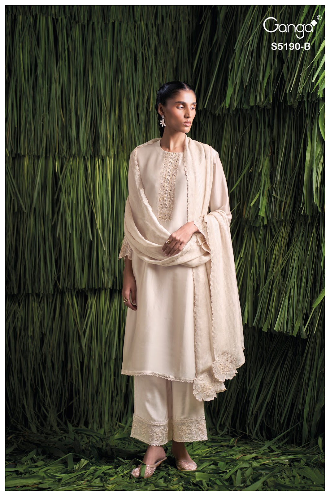 Anouka S5190 Ganga Viscose Organza Pant Style Suits Exporter