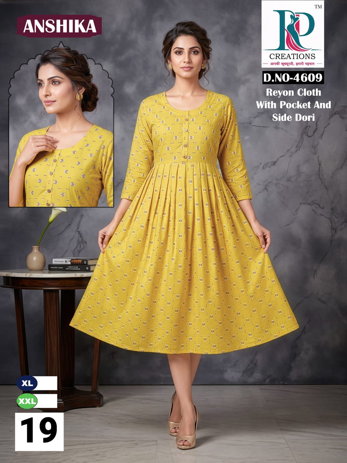 Anshika Rd Reyon Anarkali Kurtis Wholesale Price