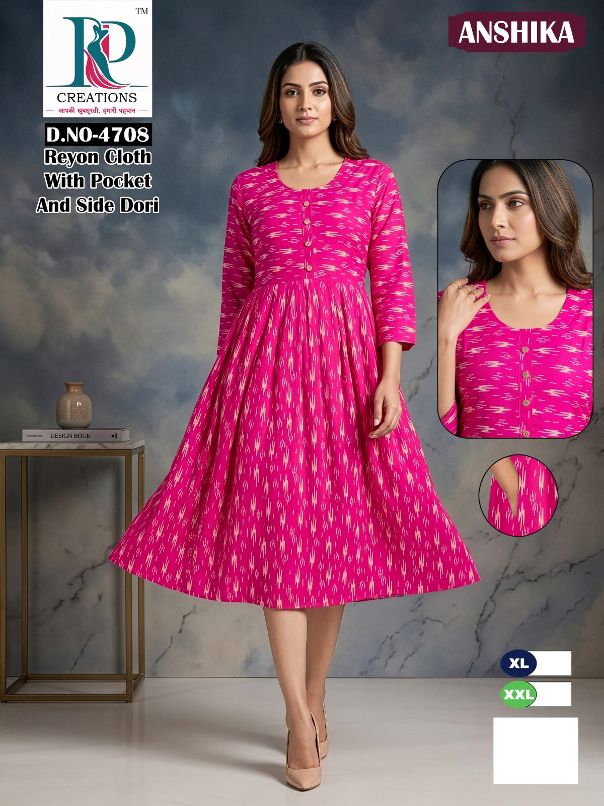Anshika Rd Reyon Anarkali Kurtis Wholesale Price