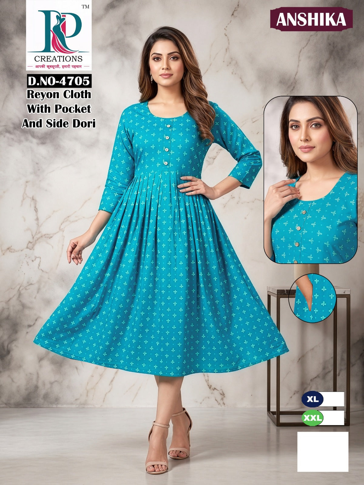 Anshika Rd Reyon Anarkali Kurtis Wholesale Price