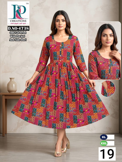 Anshika Rd Reyon Anarkali Kurtis Wholesale Price