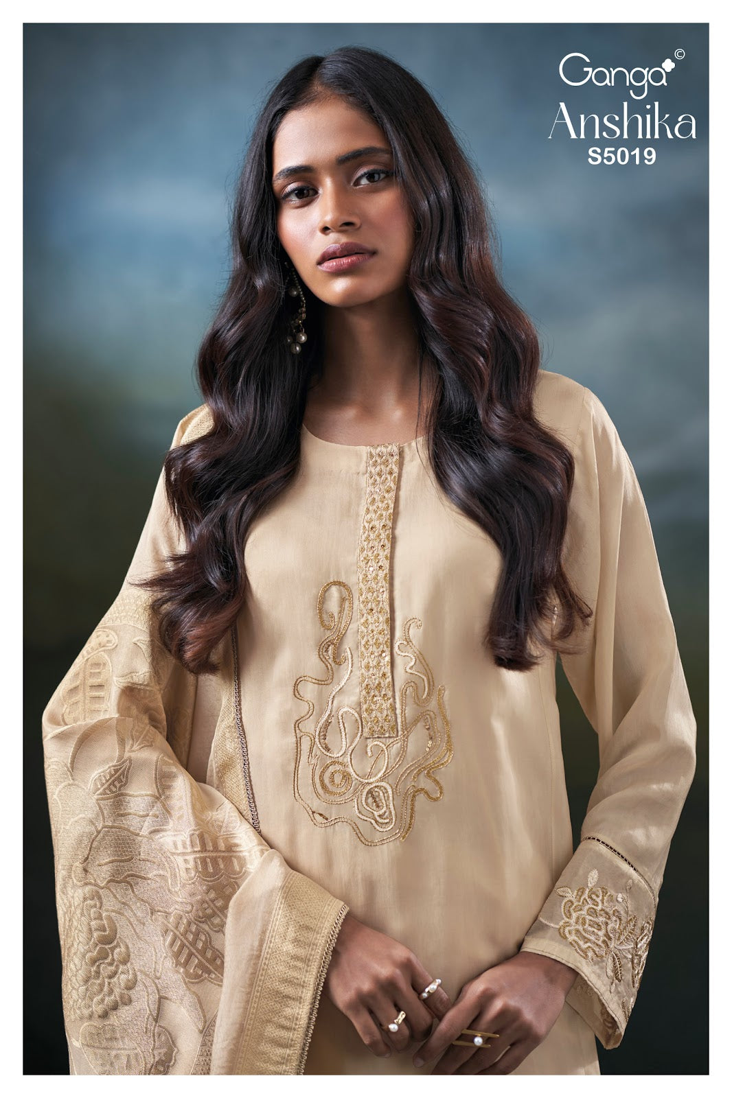 Anshika S5019 Ganga Bemberg Silk Pant Style Suits Supplier