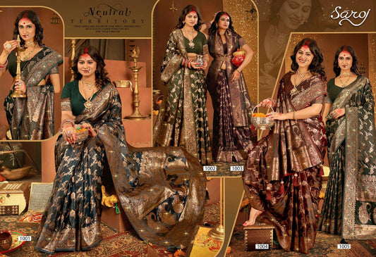 Anshika Satin Saroski Vol 1 Saroj Silk Sarees Manufacturer