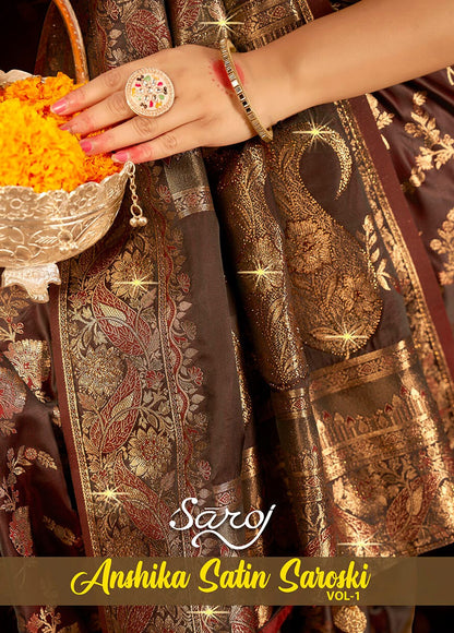 Anshika Satin Saroski Vol 1 Saroj Silk Sarees Manufacturer