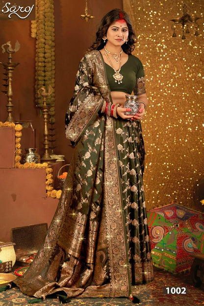Anshika Satin Saroski Vol 1 Saroj Silk Sarees Manufacturer