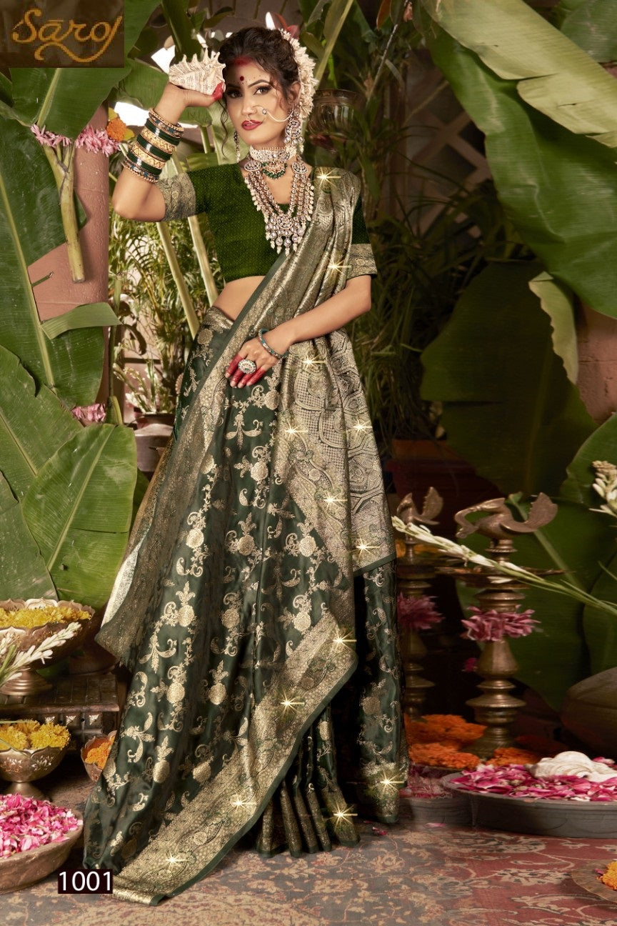 Anshika Satin Saroski Vol 2 Saroj Silk Sarees Supplier