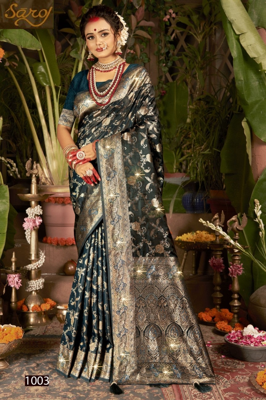 Anshika Satin Saroski Vol 2 Saroj Silk Sarees Supplier