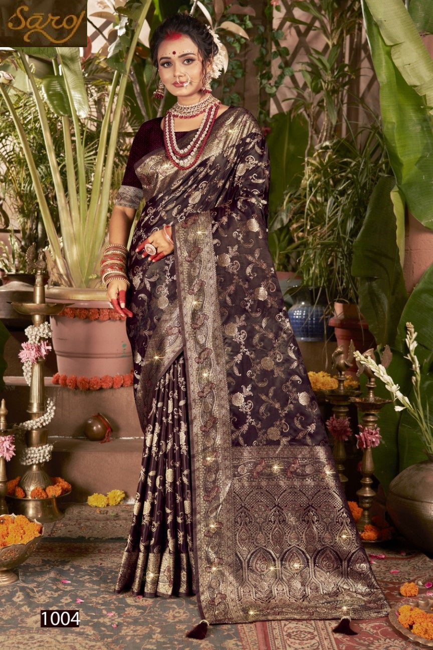 Anshika Satin Saroski Vol 2 Saroj Silk Sarees Supplier