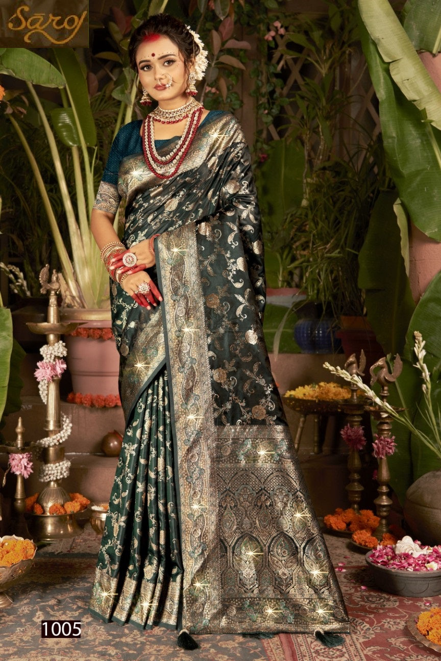 Anshika Satin Saroski Vol 2 Saroj Silk Sarees Supplier