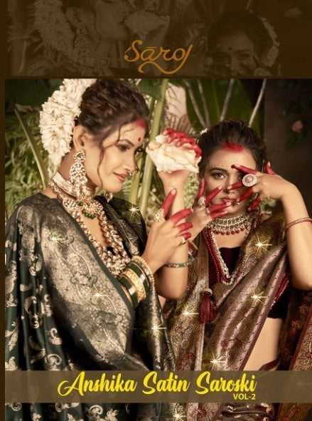 Anshika Satin Saroski Vol 2 Saroj Silk Sarees Supplier