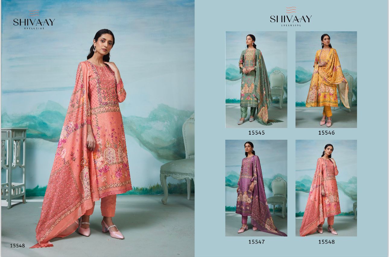 Anshika Shivaay Simmer Muslin Pant Style Suits Wholesaler