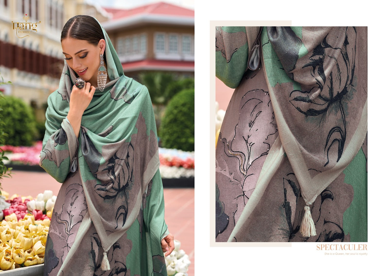 Antara Rang Wool Pashmina Suits Supplier Ahmedabad