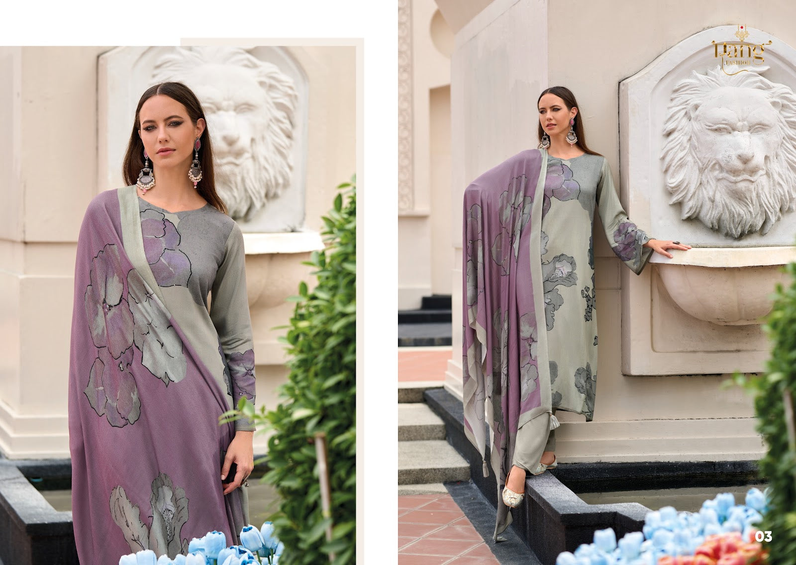 Antara Rang Wool Pashmina Suits Supplier Ahmedabad