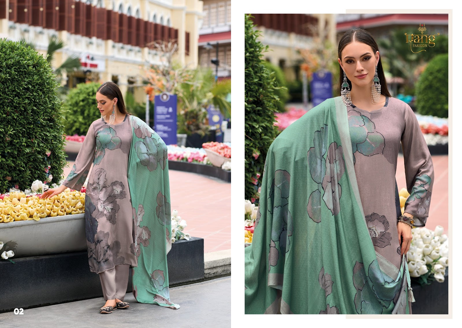 Antara Rang Wool Pashmina Suits Supplier Ahmedabad