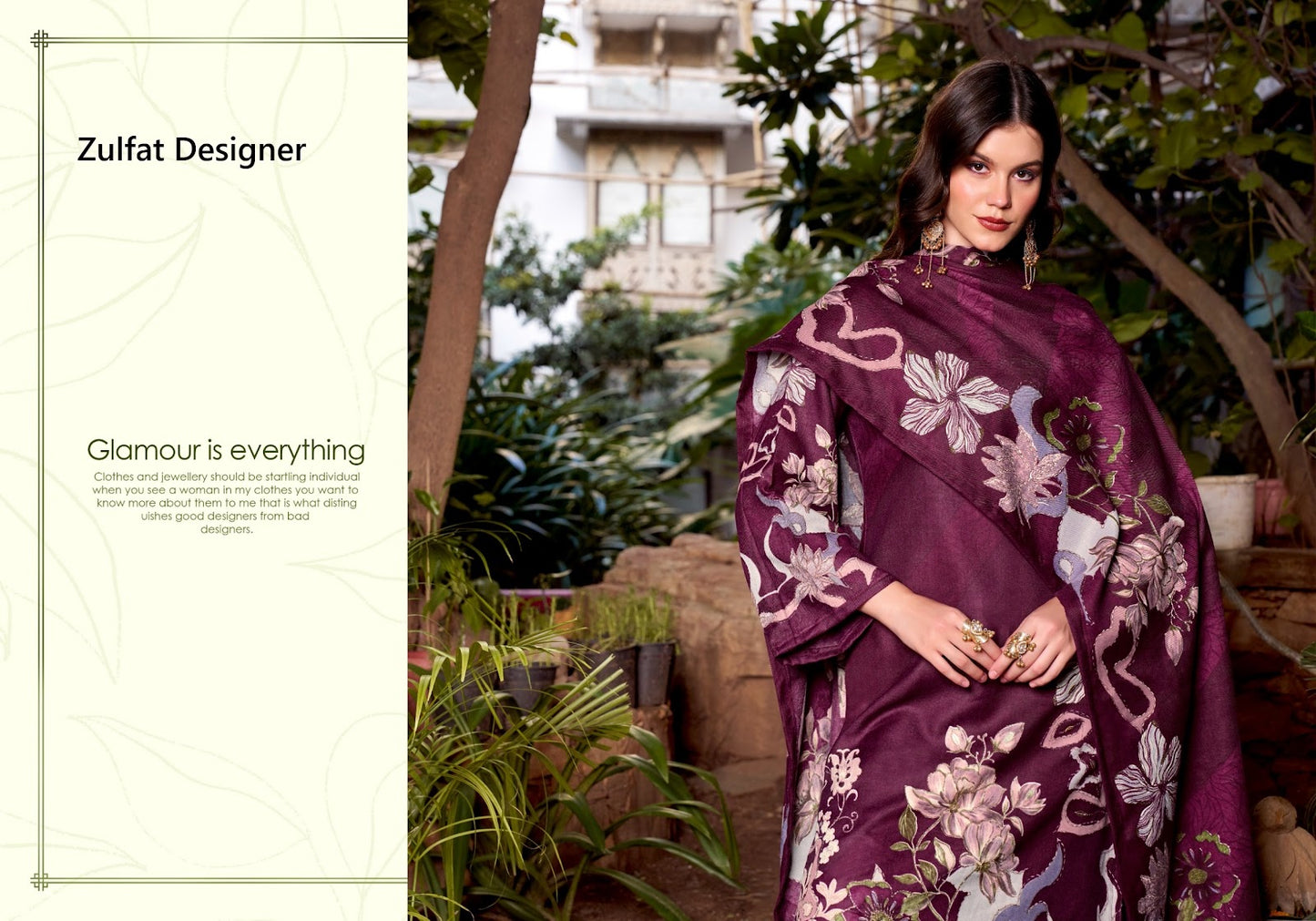 Antara Zulfat Designer Karachi Pashmina Salwar Suits Supplier India