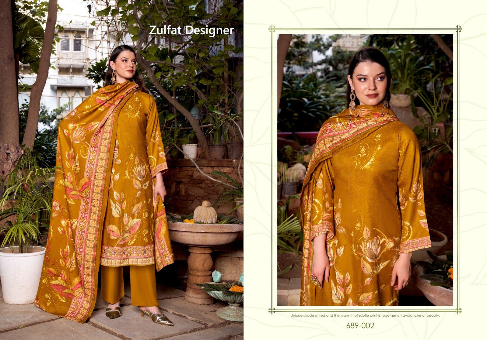 Antara Zulfat Designer Karachi Pashmina Salwar Suits Supplier India