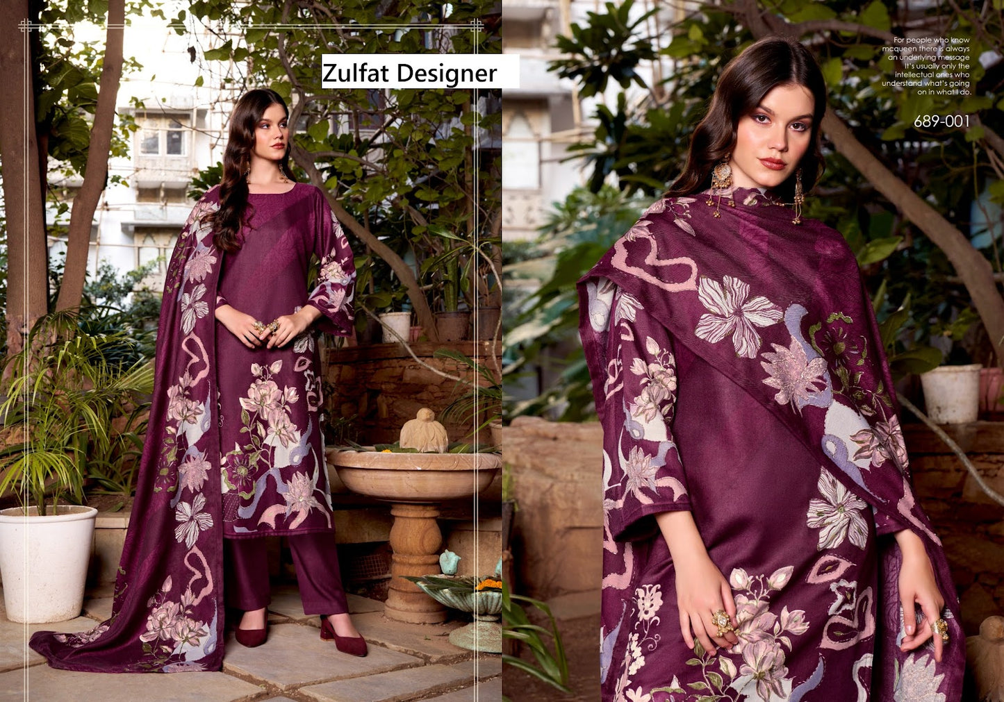 Antara Zulfat Designer Karachi Pashmina Salwar Suits Supplier India