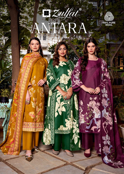 Antara Zulfat Designer Karachi Pashmina Salwar Suits Supplier India