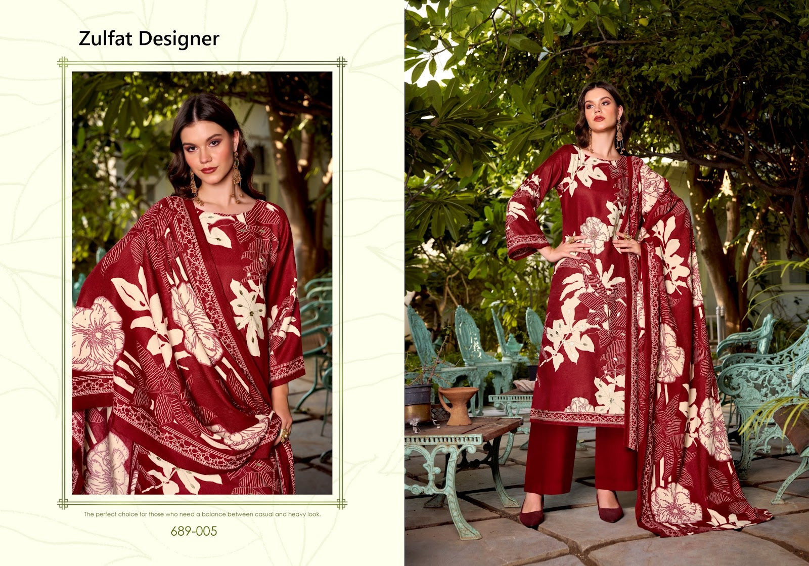 Antara Zulfat Designer Karachi Pashmina Salwar Suits Supplier India