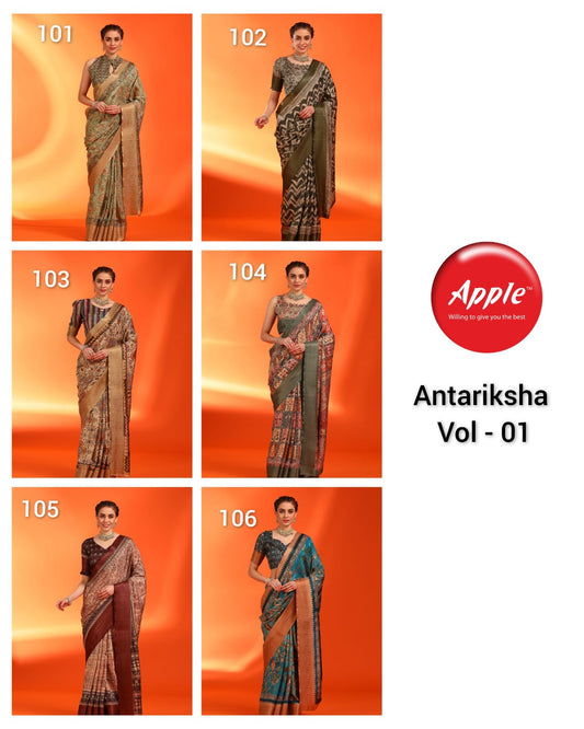 Antariksha Apple Tussar Silk Sarees Exporter Gujarat