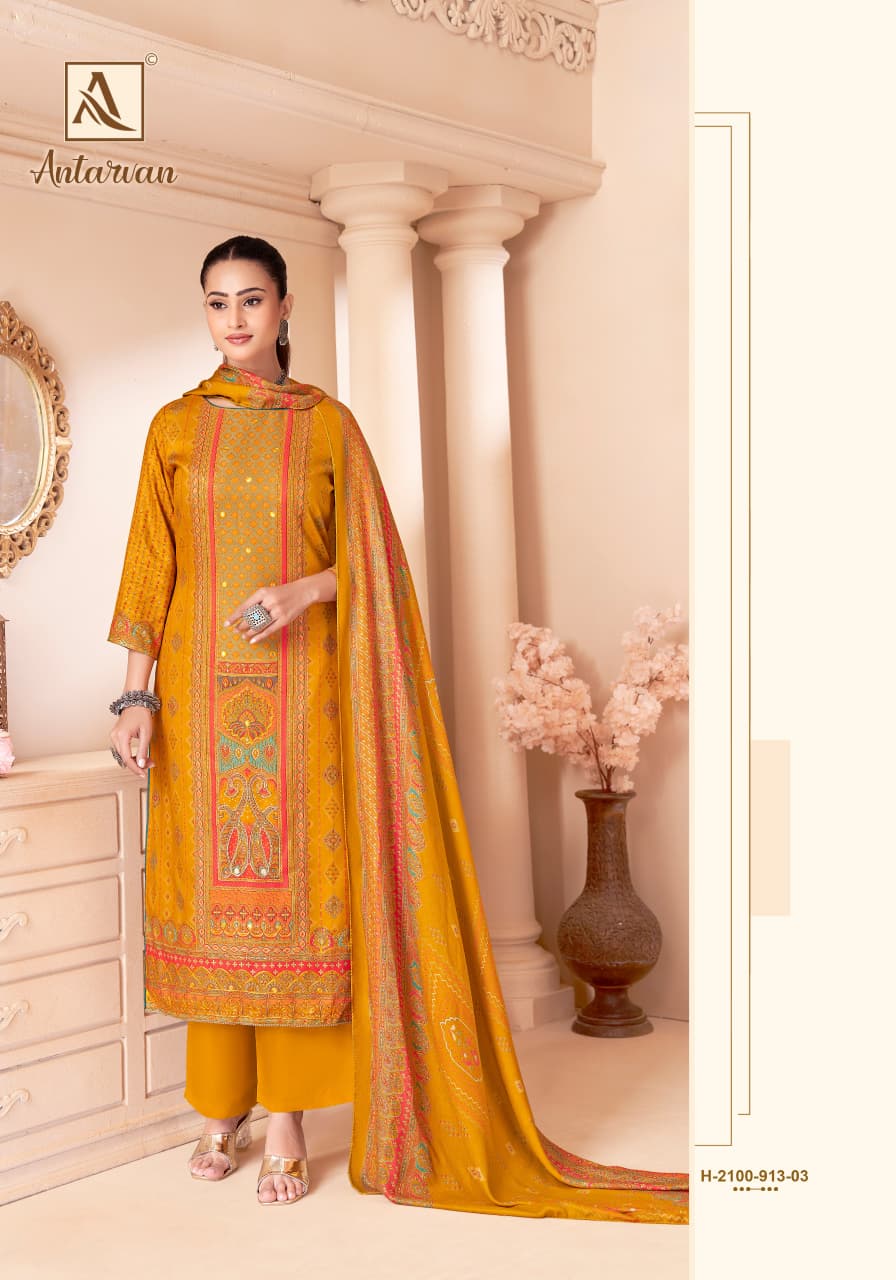 Antarvan Alok Viscose Karachi Pashmina Salwar Suits Exporter Ahmedabad