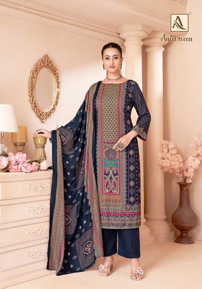 Antarvan Alok Viscose Karachi Pashmina Salwar Suits Exporter Ahmedabad