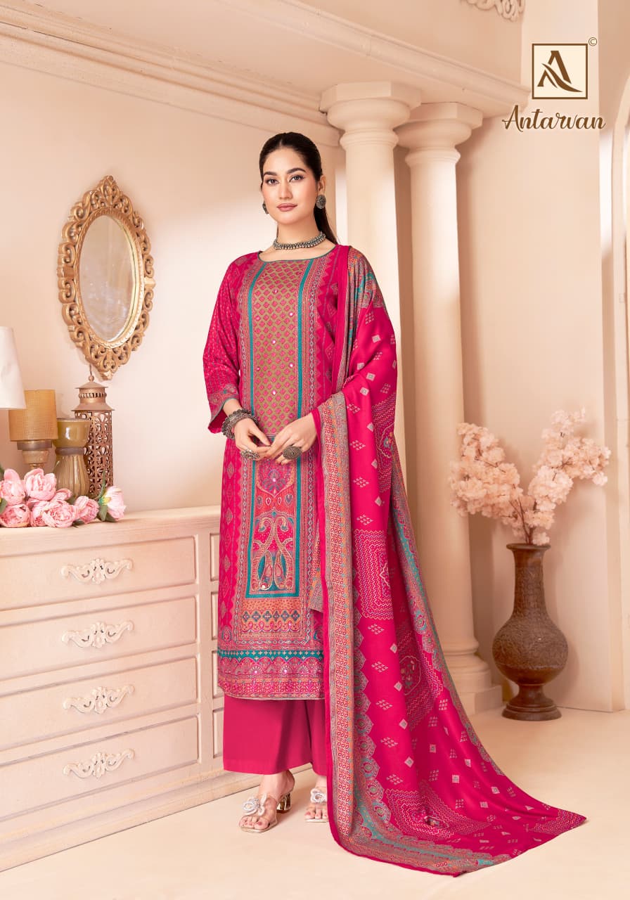 Antarvan Alok Viscose Karachi Pashmina Salwar Suits Exporter Ahmedabad