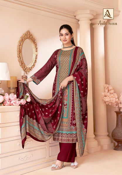 Antarvan Alok Viscose Karachi Pashmina Salwar Suits Exporter Ahmedabad