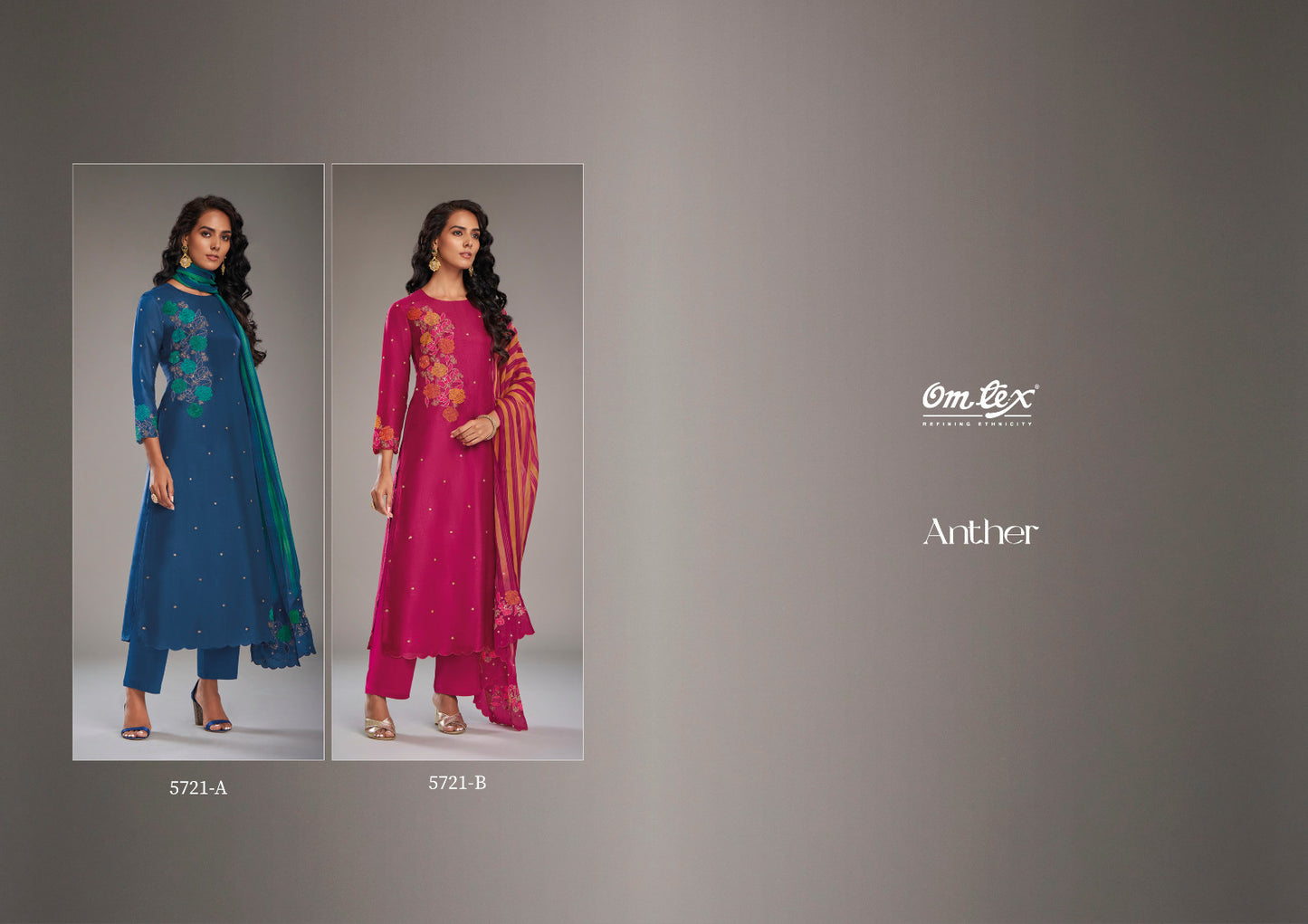 Anther Omtex Russian Silk Pant Style Suits Exporter Gujarat