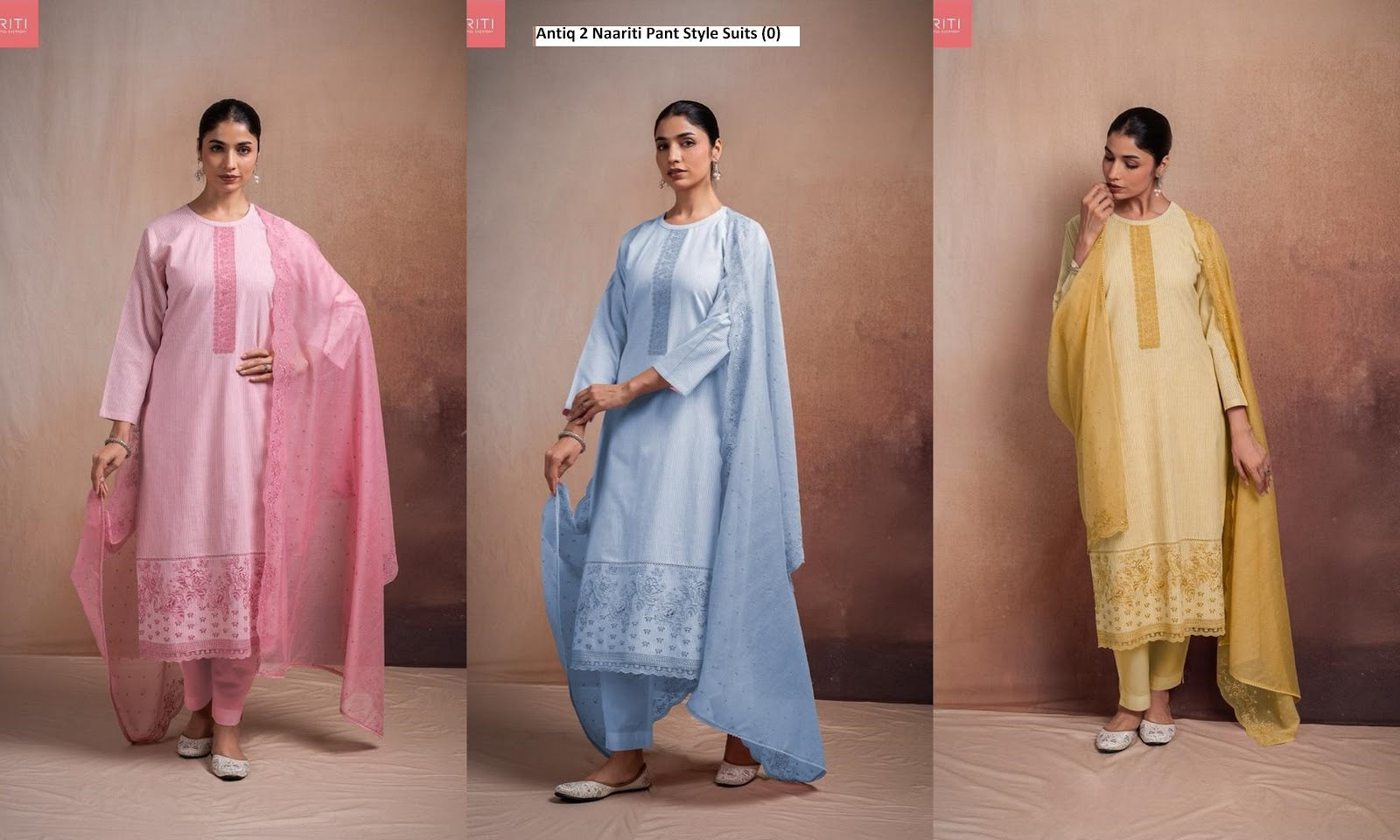 Antiq 2 Naariti Cotton Pant Style Suits Wholesaler Gujarat