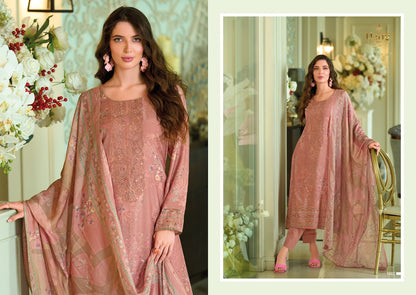 Antique Rang Fashion Muslin Pant Style Suits Wholesaler
