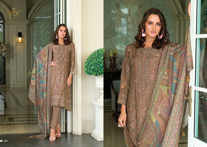 Antique Rang Fashion Muslin Pant Style Suits Wholesaler