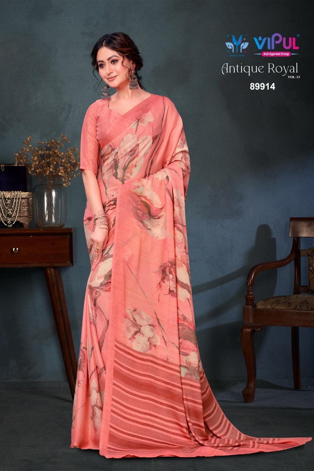 Antique Royal Vol 13 Vipul Satin Sarees Exporter Ahmedabad