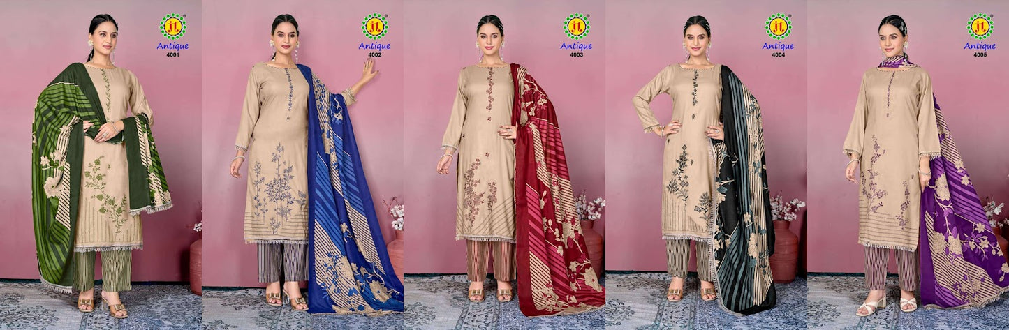 Antique Vol 4 Jt Rayon Pant Style Suits Wholesaler India