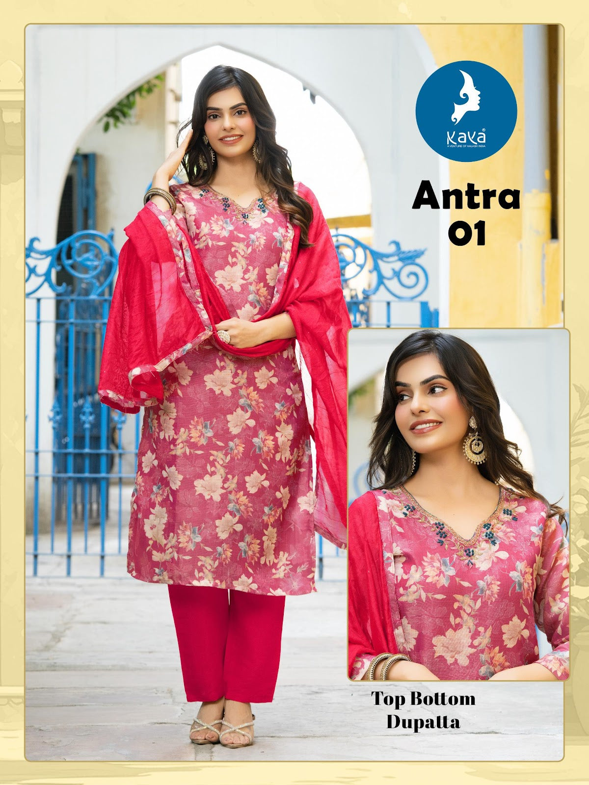 Antra Kaya Readymade Pant Style Suits Exporter India