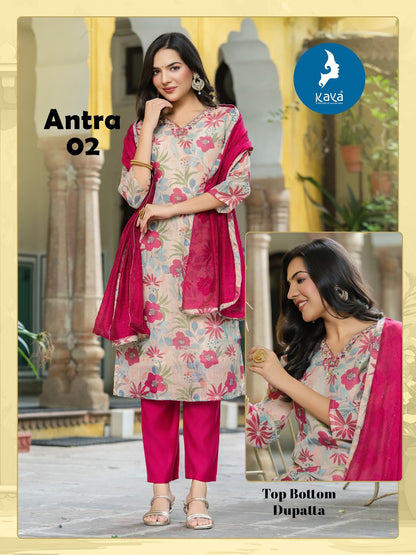 Antra Kaya Readymade Pant Style Suits Exporter India